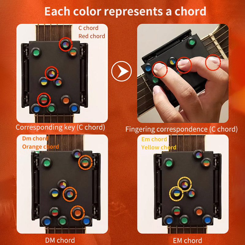 Guitar Trainer Practice Acoustic Guitar Accessories Chord Buddy 21 Chords