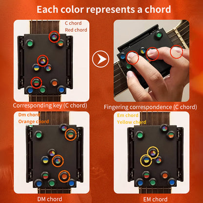 Guitar Trainer Practice Acoustic Guitar Accessories Chord Buddy 21 Chords