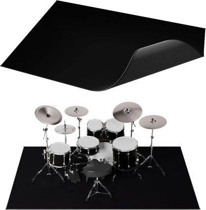 Drum Rug 4X6Ft, Drum Mat with Non-Slip Grip Bottom, Drum Mats and Rugs with Tigh